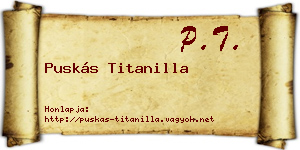 Puskás Titanilla névjegykártya