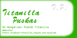 titanilla puskas business card